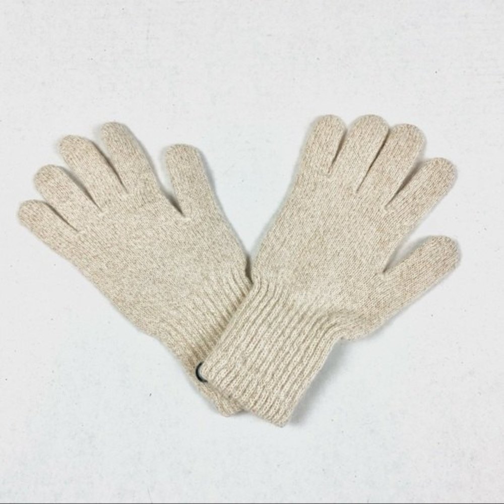 The Icing Gold Metallic & Cream Knit Gloves